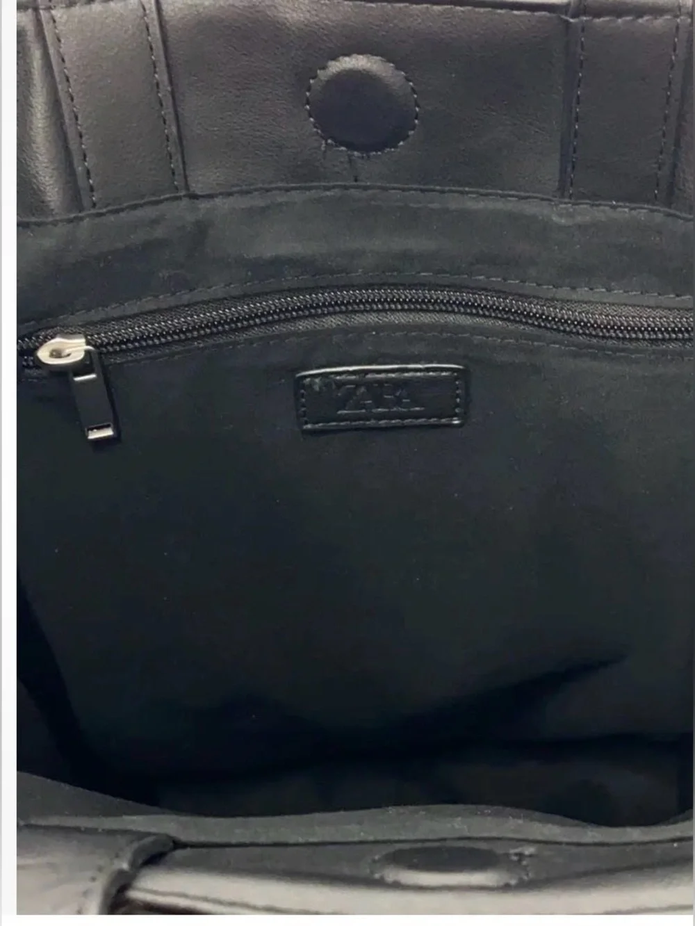 ZARA Black Structured Tote Bag Minimalist Monochrome Unisex Work Laptop Shopper